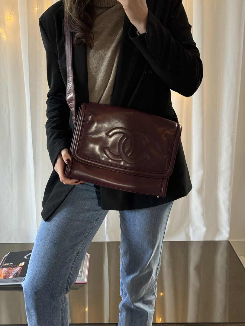 Chanel Burgundy Coco Crossbody Bag