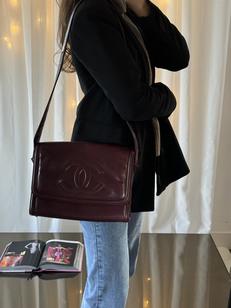 Chanel Burgundy Coco Crossbody Bag