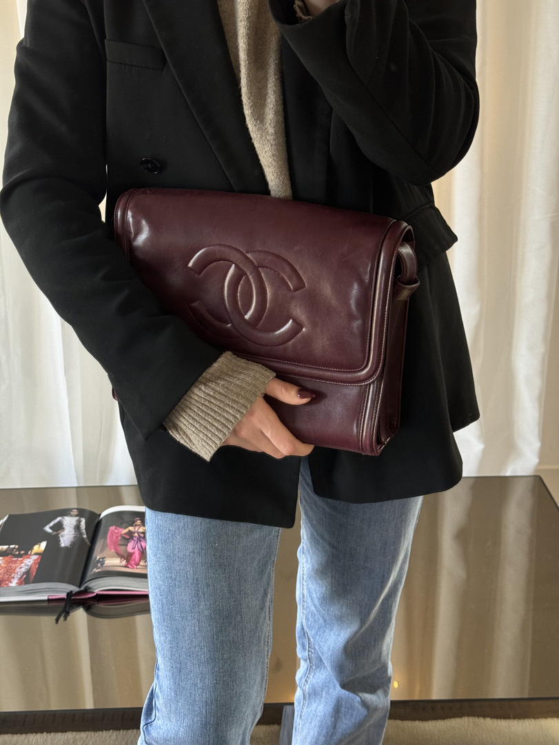 Chanel Burgundy Coco Crossbody Bag