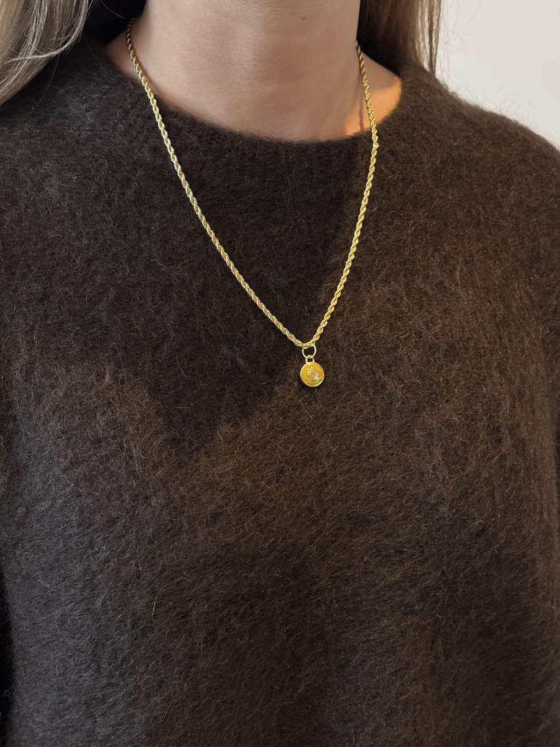 Reworked Louis Vuitton Yellow Charm Necklace