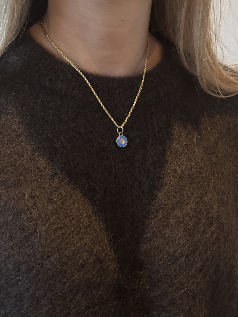 Reworked Louis Vuitton Blue Charm Necklace