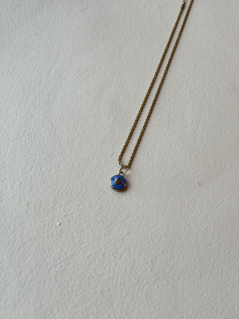 Reworked Louis Vuitton Blue Charm Necklace