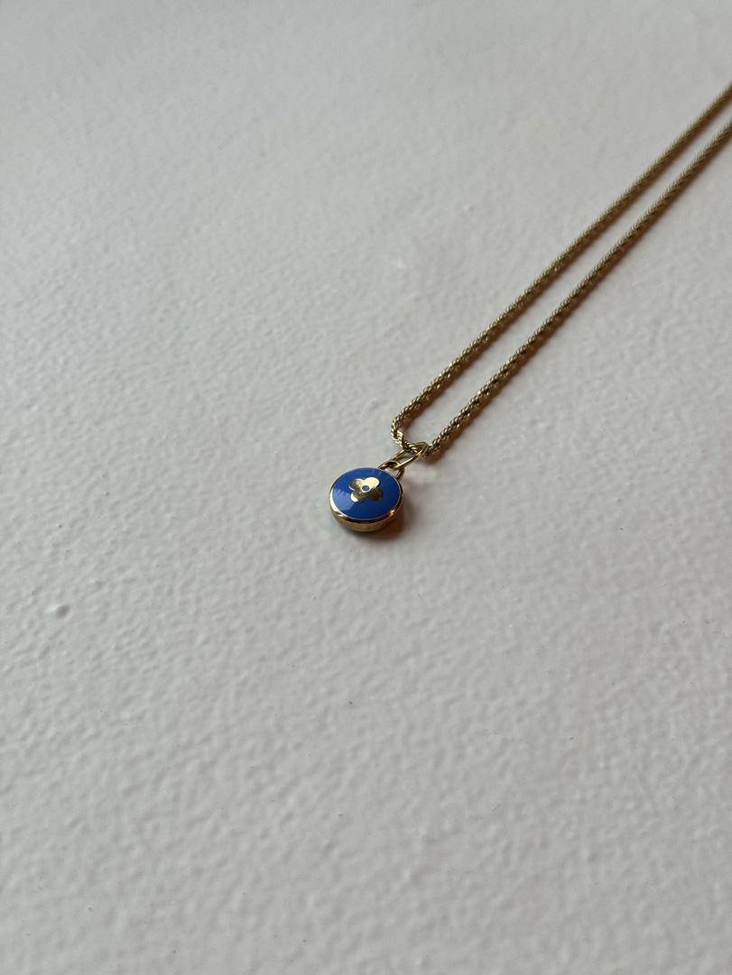 Reworked Louis Vuitton Blue Charm Necklace