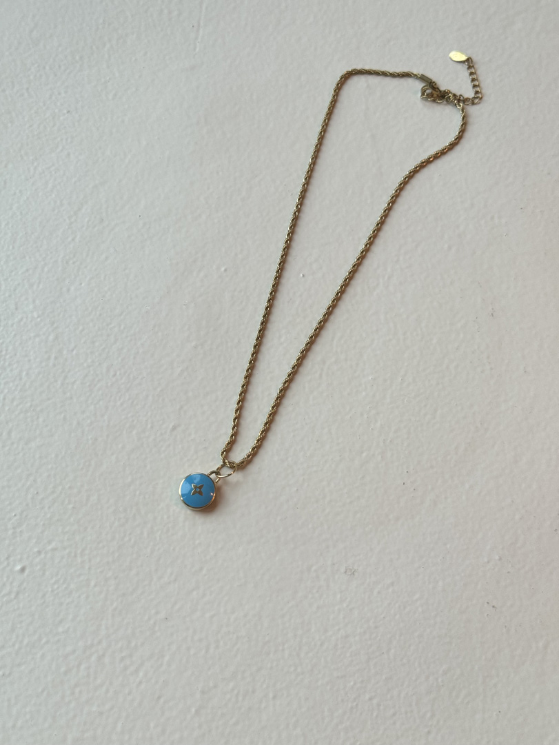 Reworked Louis Vuitton Blue Charm Necklace