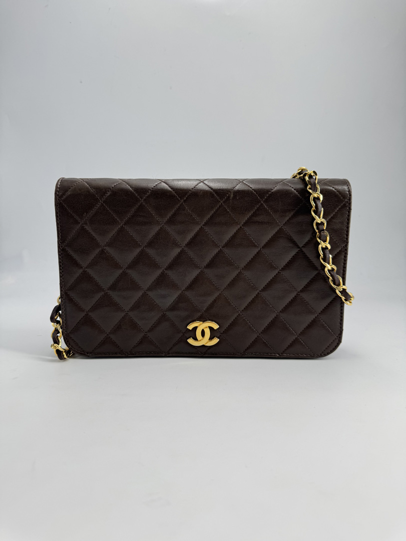 Chanel Single Flap Bag Brown