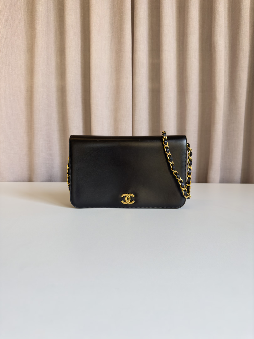 Chanel Black Leather Single Flap