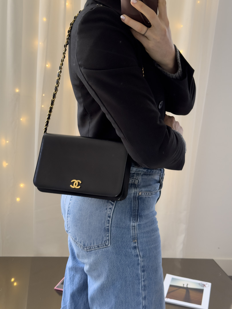 Chanel Black Leather Single Flap - Image 14