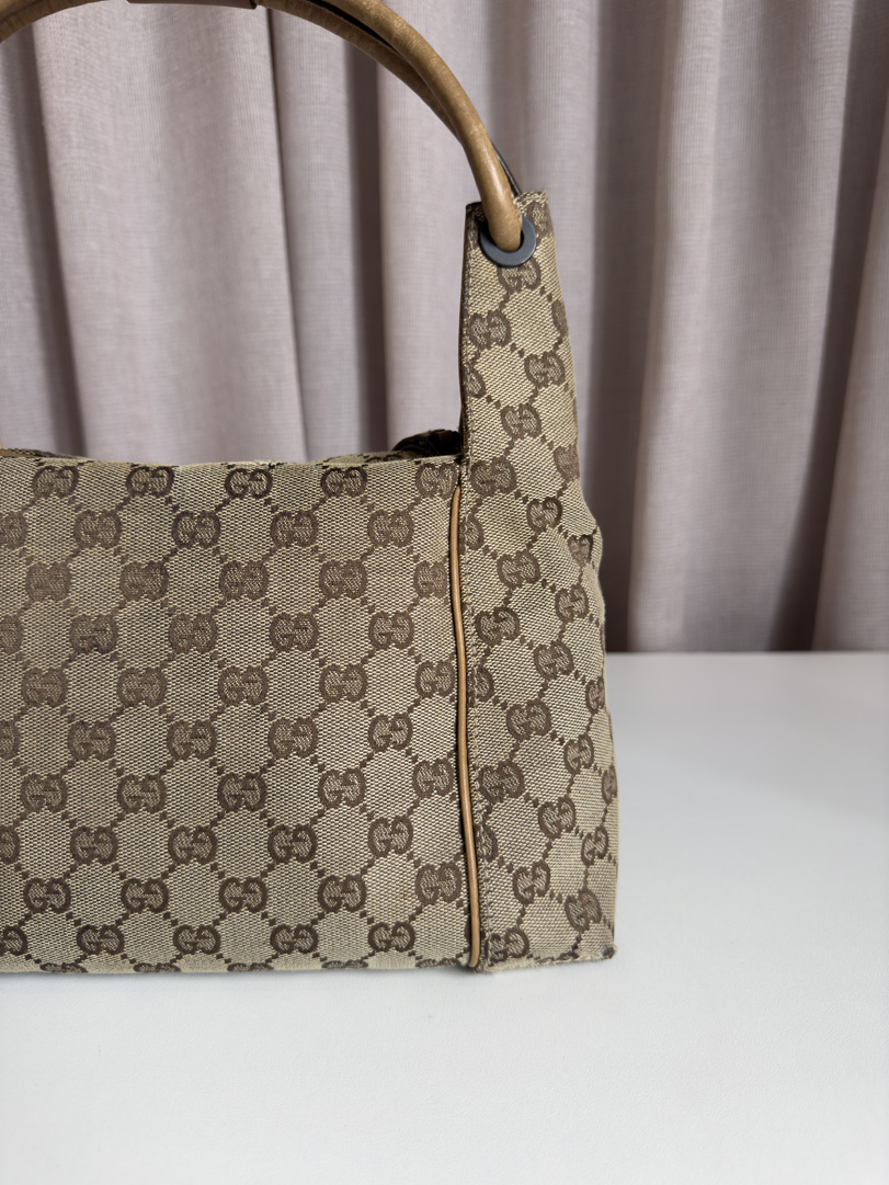 Gucci Canvas Shoulder Bag - Afbeelding 2
