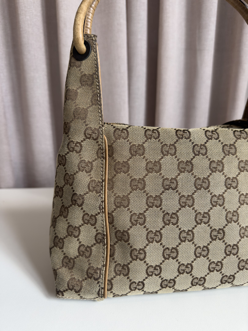 Gucci Canvas Shoulder Bag - Afbeelding 3