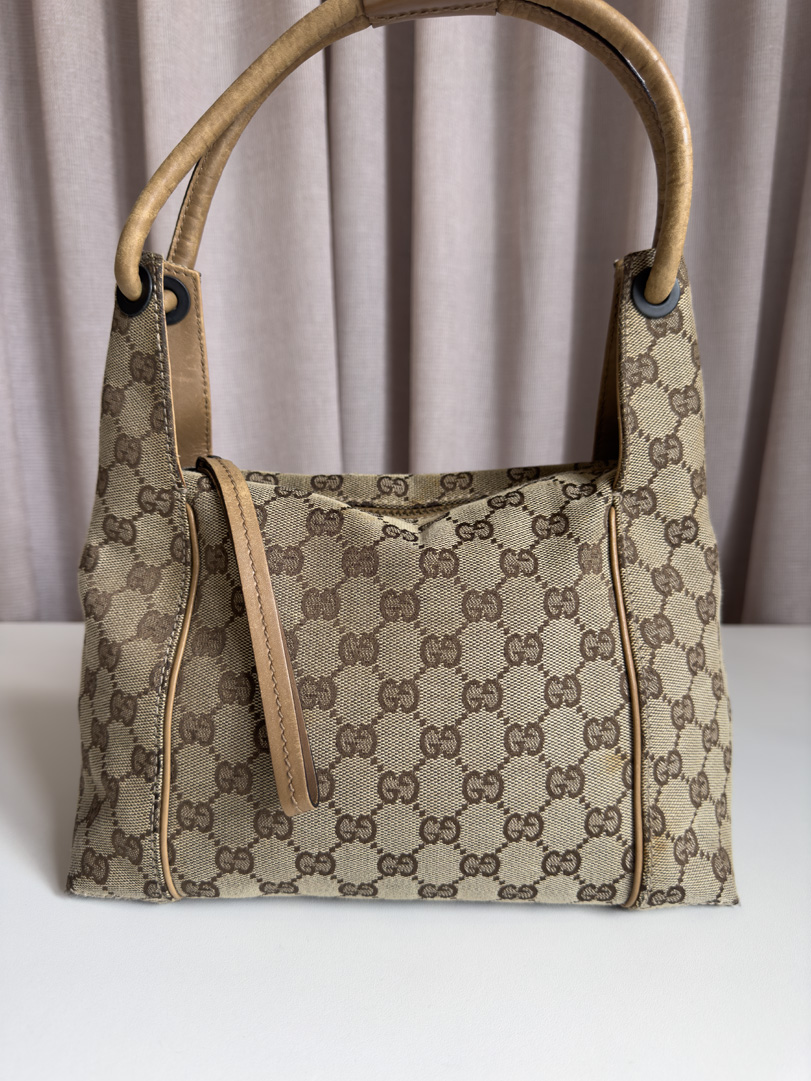 Gucci Canvas Shoulder Bag - Afbeelding 5