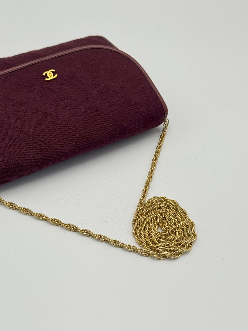 Chanel Mini Single Flap Bag Burgundy