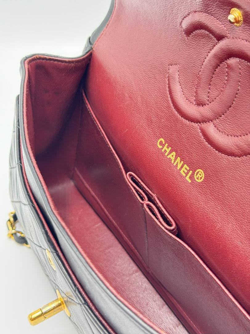 Chanel Double Flap Bag Medium Lambskin Leather