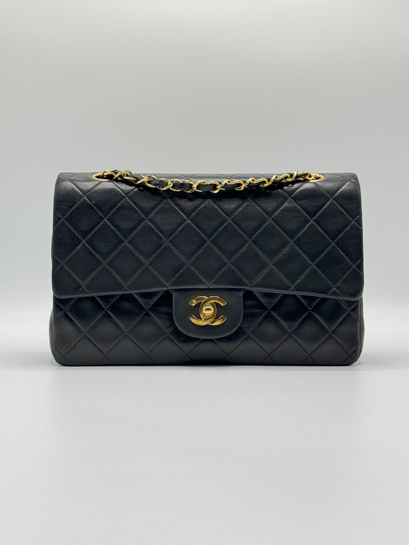 Chanel Double Flap Bag Medium Lambskin Leather
