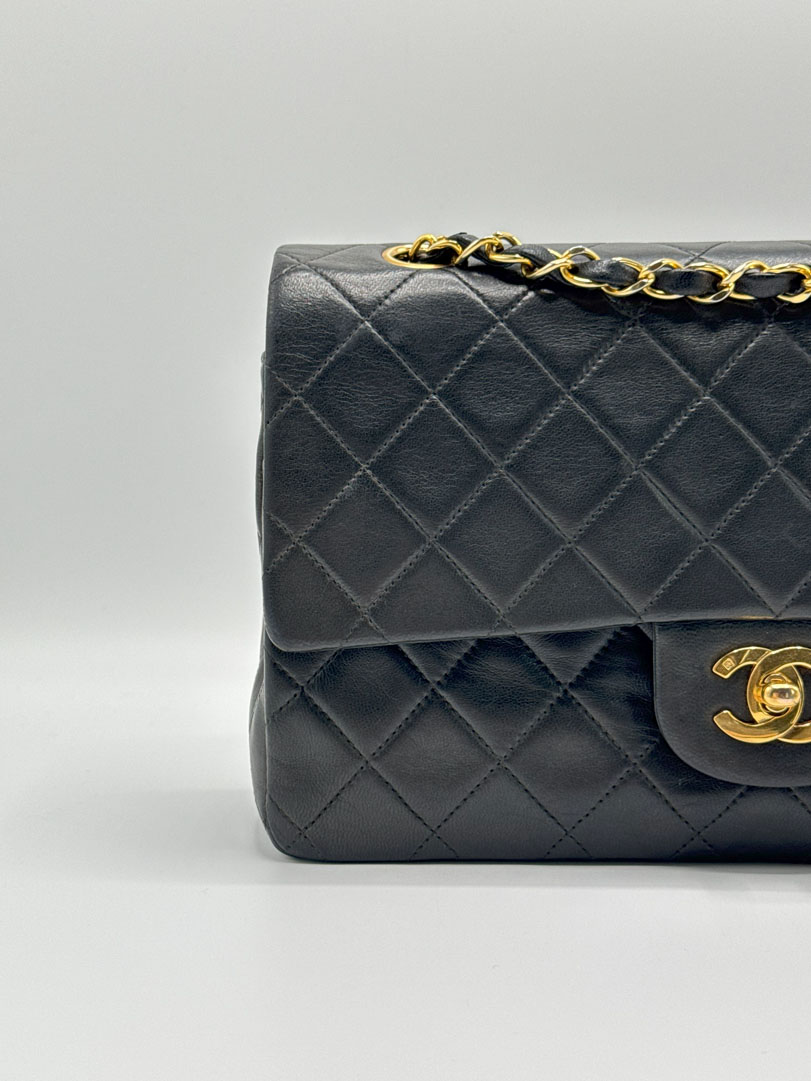Chanel Double Flap Bag Medium Lambskin Leather