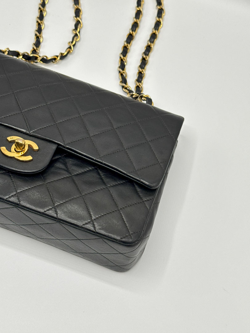 Chanel Double Flap Bag Medium Lambskin Leather