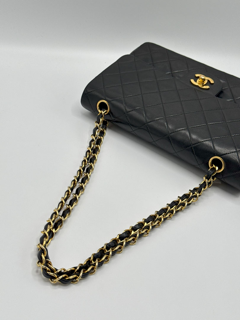 Chanel Double Flap Bag Medium Lambskin Leather