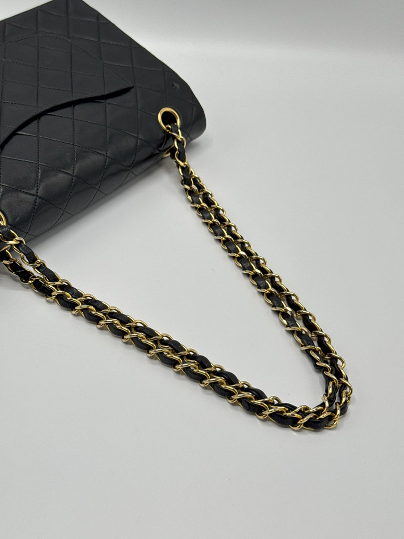 Chanel Double Flap Bag Medium Lambskin Leather