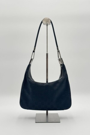 Gucci Black GG Canvas Shoulder Bag