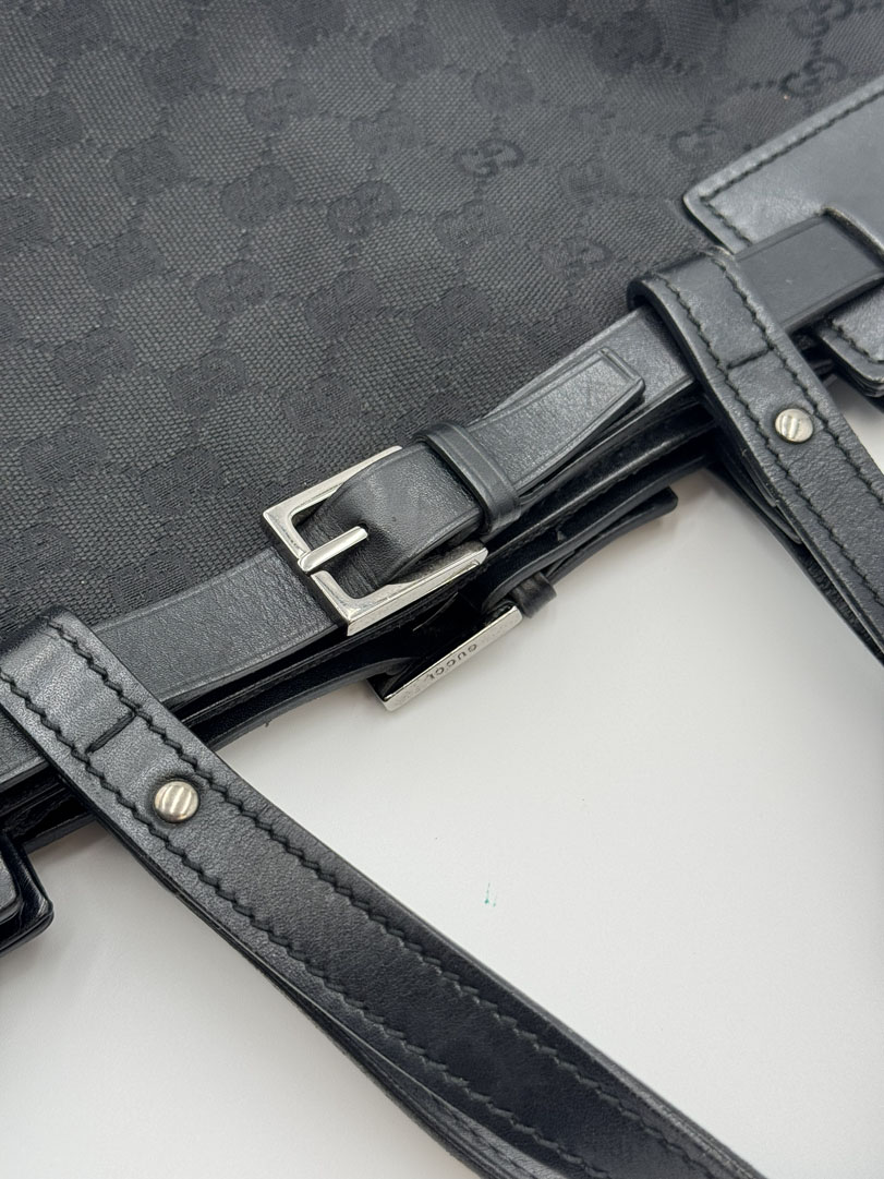 Gucci GG Canvas Hand Bag Black