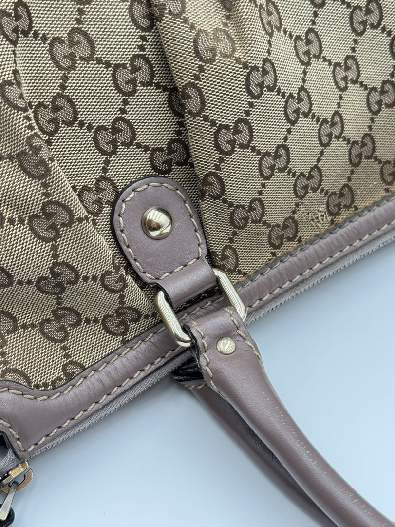 Gucci GG Canvas Hand Bag 2way Beige