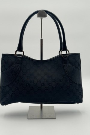 Gucci Black Canvas Shoulder Bag