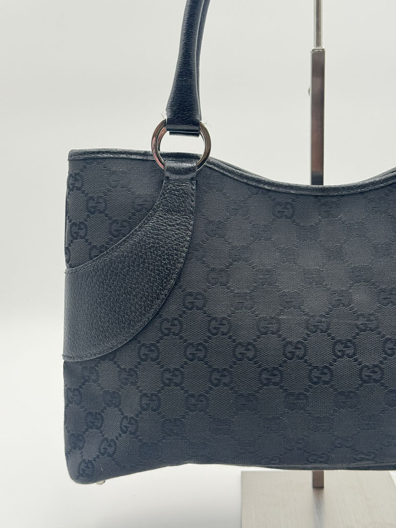 Gucci Black Canvas Shoulder Bag