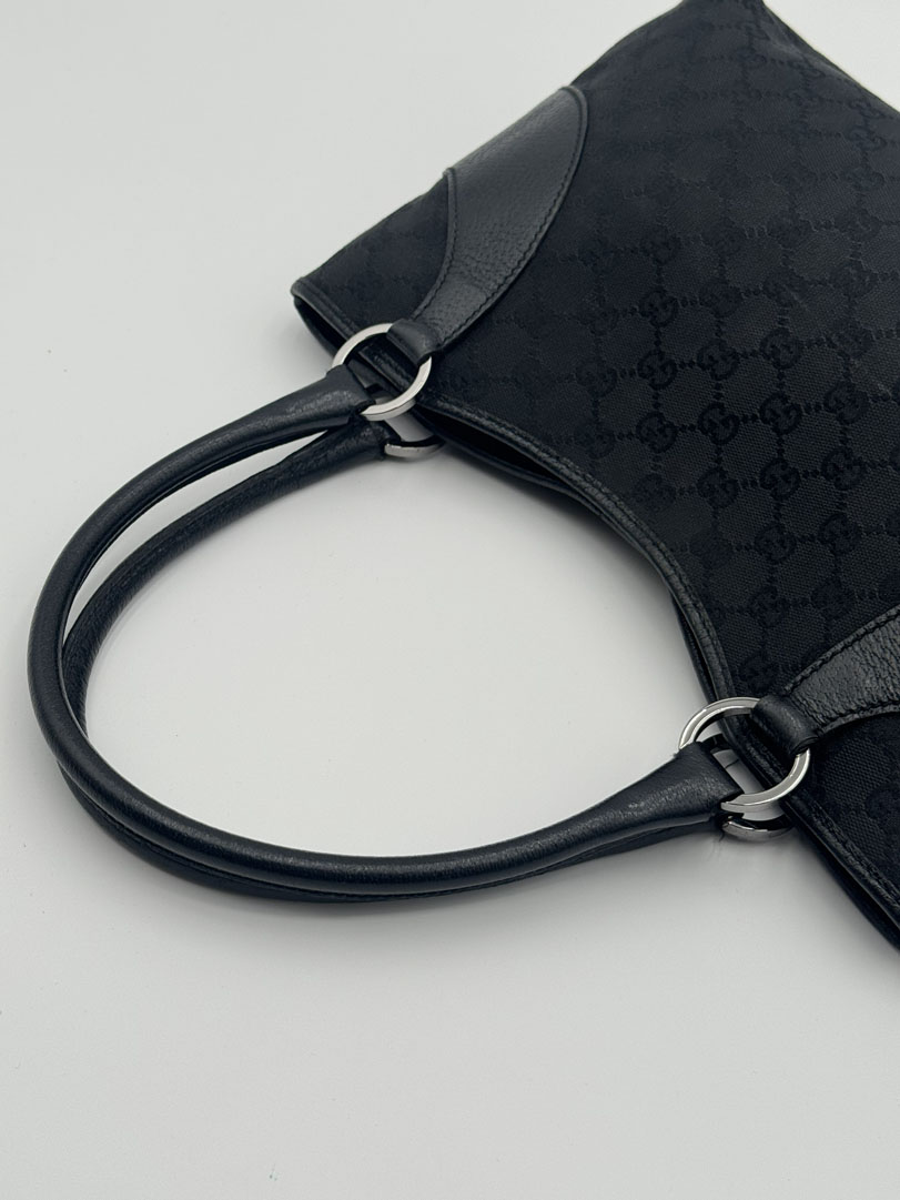 Gucci Black Canvas Shoulder Bag