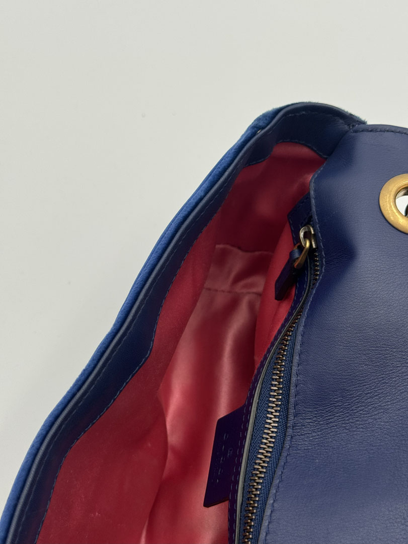 Gucci Marmont Blue Velvet