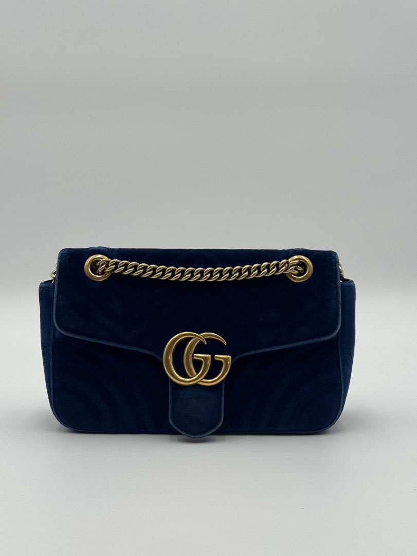 Gucci Marmont Blue Velvet