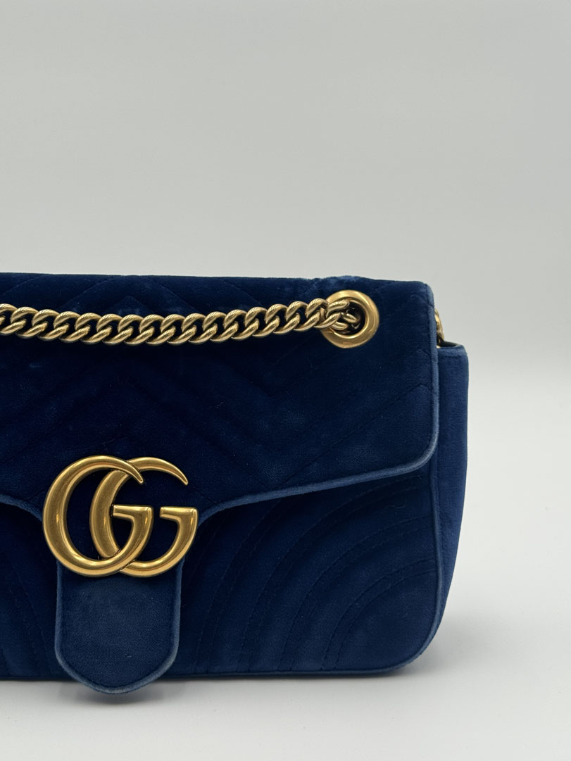 Gucci Marmont Blue Velvet