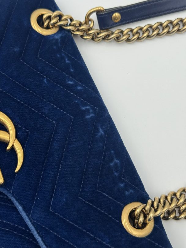 Gucci Marmont Blue Velvet