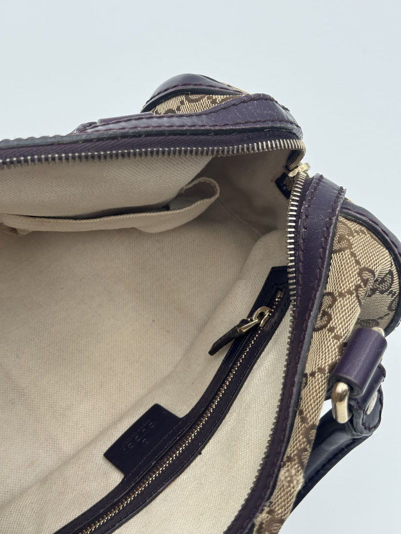 Gucci Canvas Boston Bag