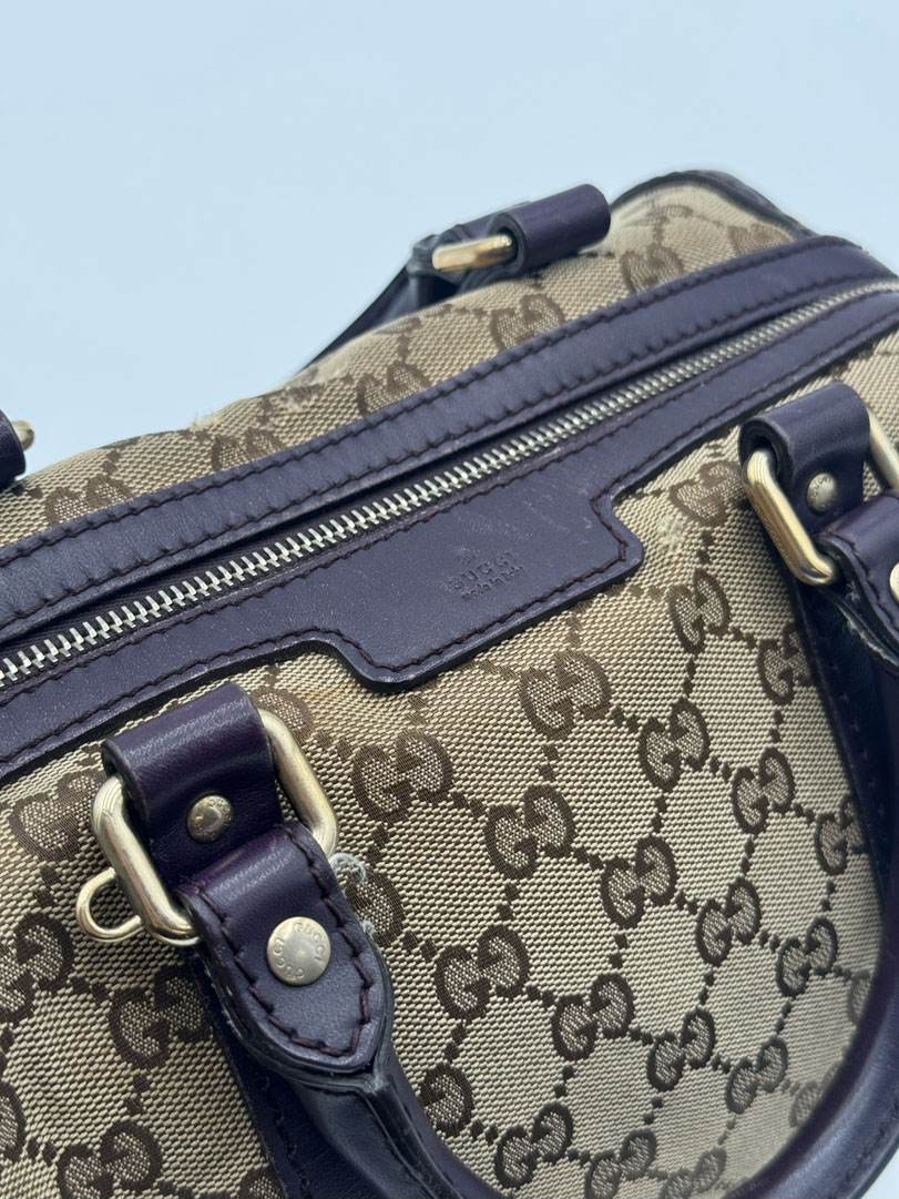 Gucci Canvas Boston Bag