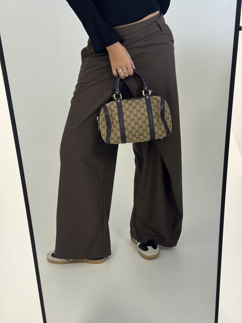 Gucci Canvas Boston Bag