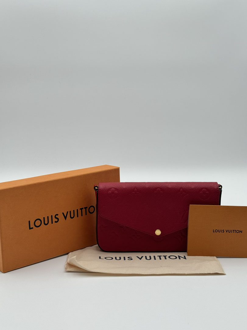 Louis Vuitton Felicie Pochette Monogram Empreinte Red