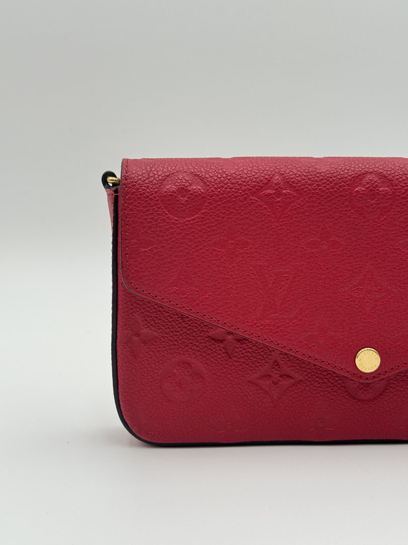 Louis Vuitton Felicie Pochette Monogram Empreinte Red