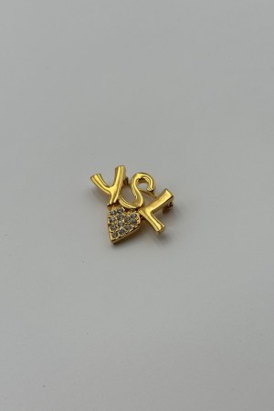 YSL Heart Brooch