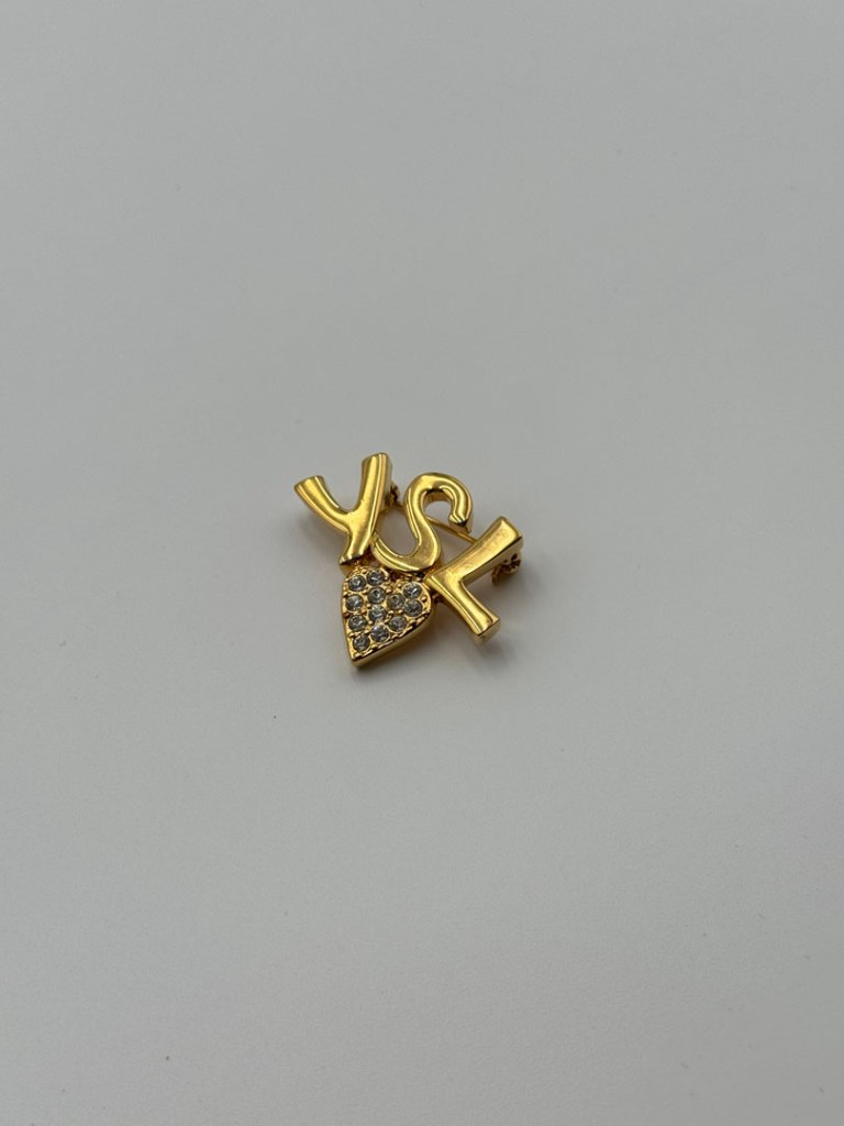 YSL Heart Brooch - Get Your Designer Bag