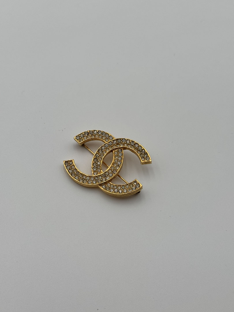 Chanel Rhinestone CC Brooch