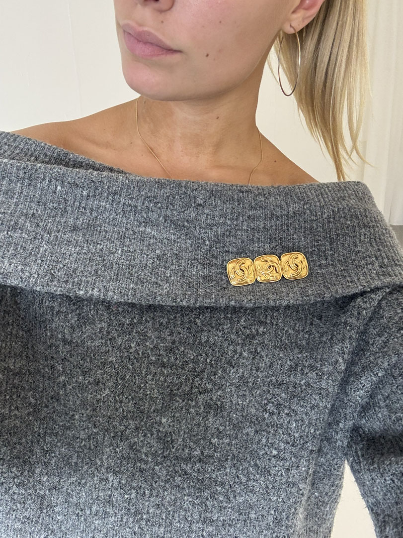 Chanel Triple Brooch