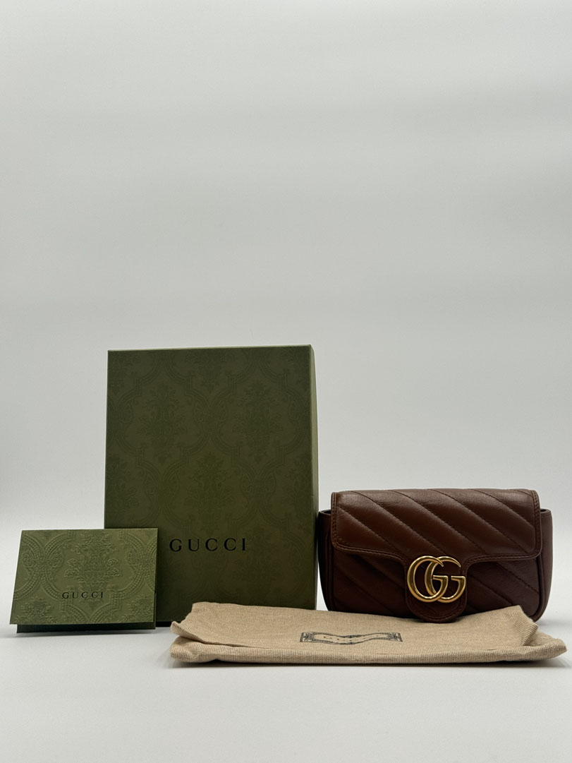 Gucci Marmont Super Mini Brown