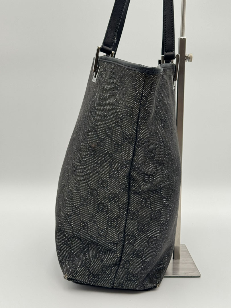 バッグ Gucci GG Canvas Tote Bag Black Vintage Gucci GG Canvas Tote Bag Black Silver - Get Your Designer Bag