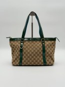 Gucci Canvas Shoulder Bag Green