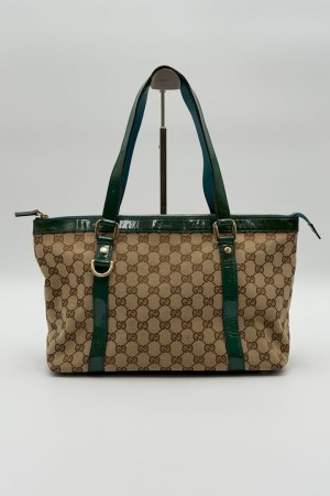 Gucci Canvas Shoulder Bag Green