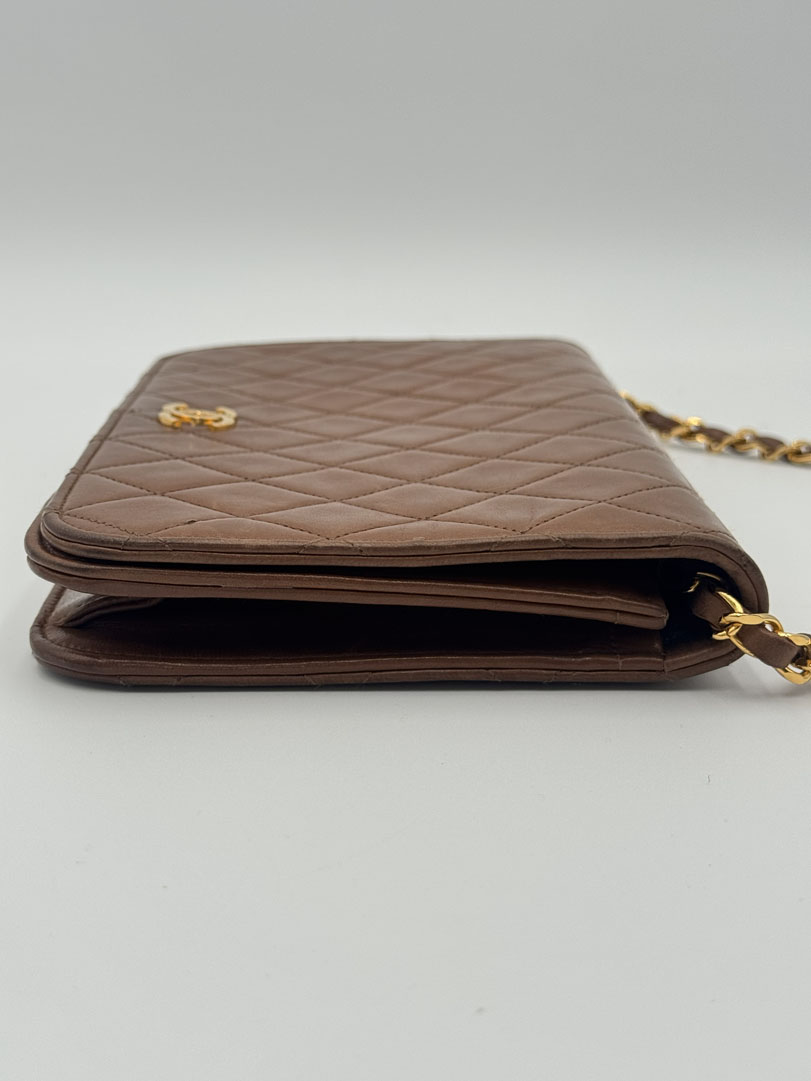 Chanel Single Flap Bag Brown - Image 8