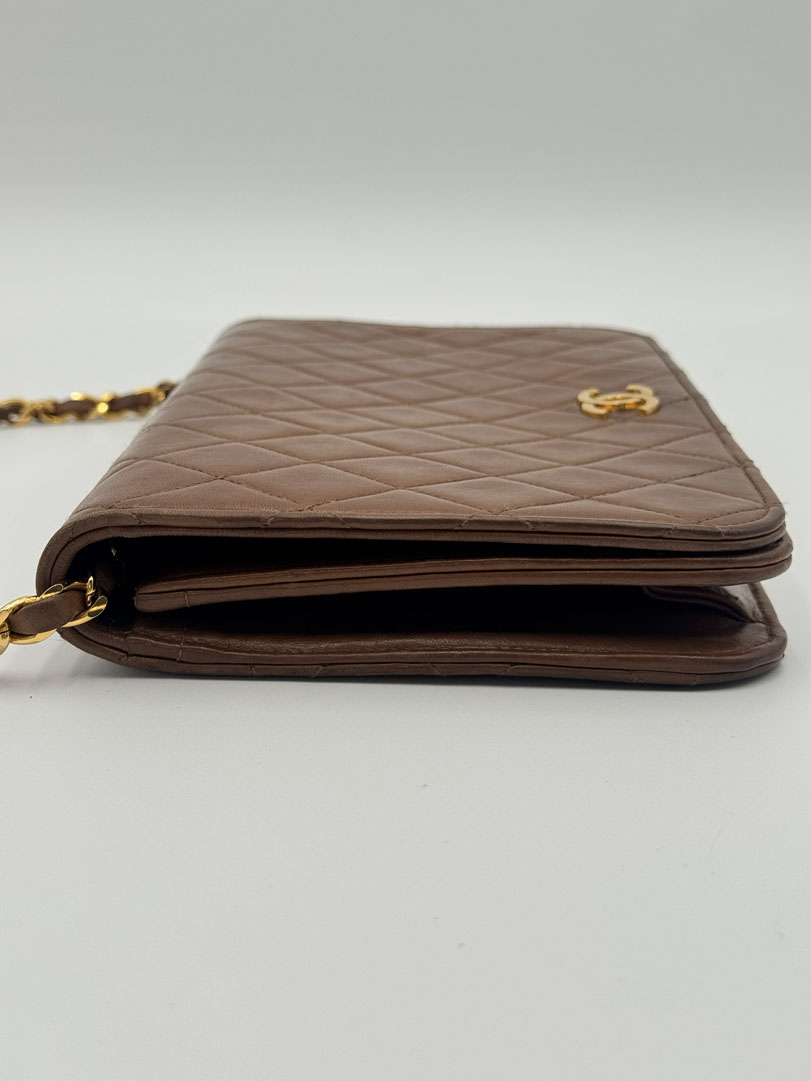 Chanel Single Flap Bag Brown - Image 7