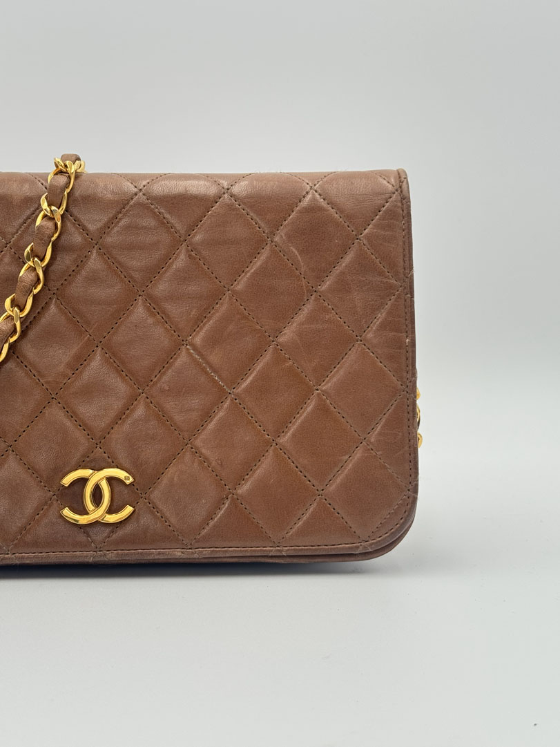 Chanel Single Flap Bag Brown - Image 3