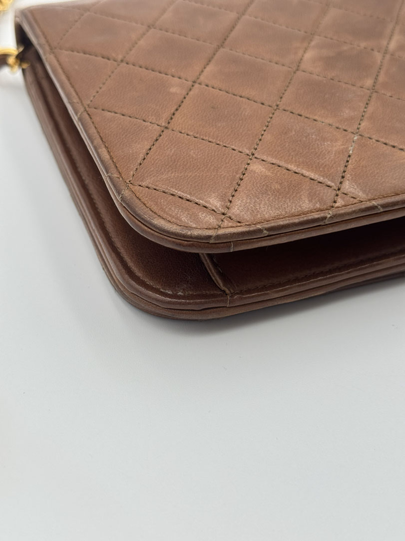 Chanel Single Flap Bag Brown - Image 13