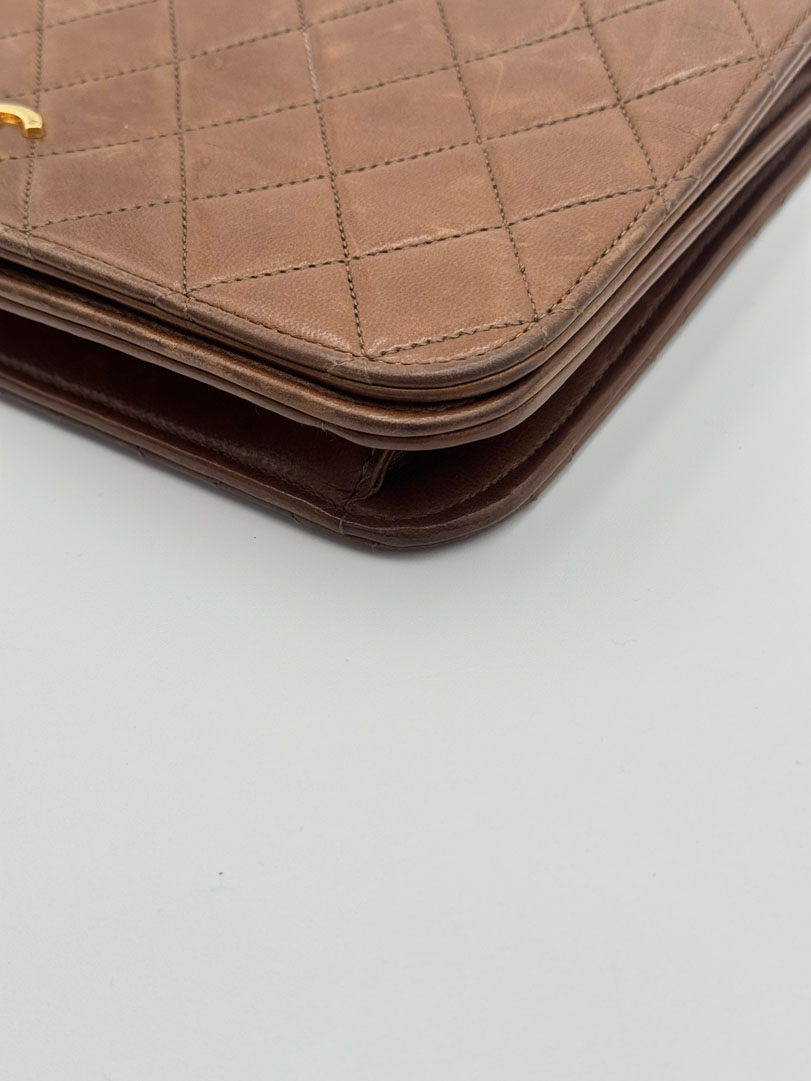 Chanel Single Flap Bag Brown - Image 12
