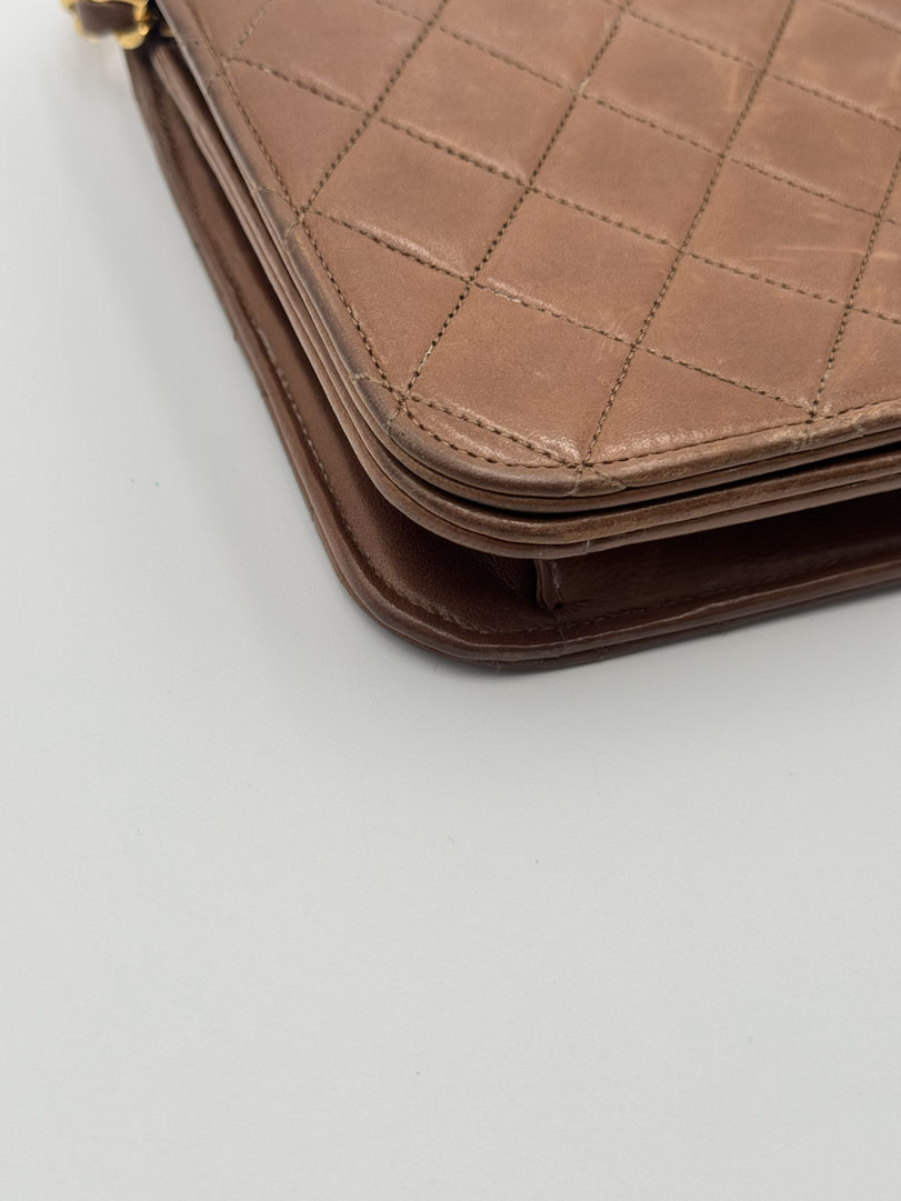 Chanel Single Flap Bag Brown - Image 11